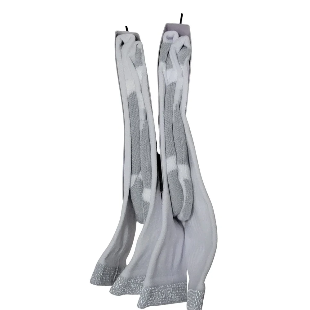 Nike Spark Cushioned Running Crew Socks Women 9.5-11 Men 8-9.5 White 2 Pair NEW